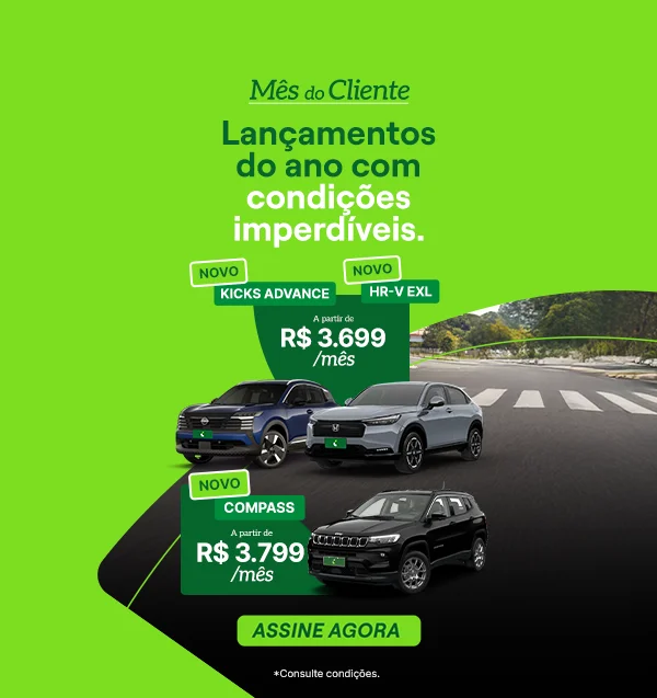A solução mais completa de carro por assinatura do país