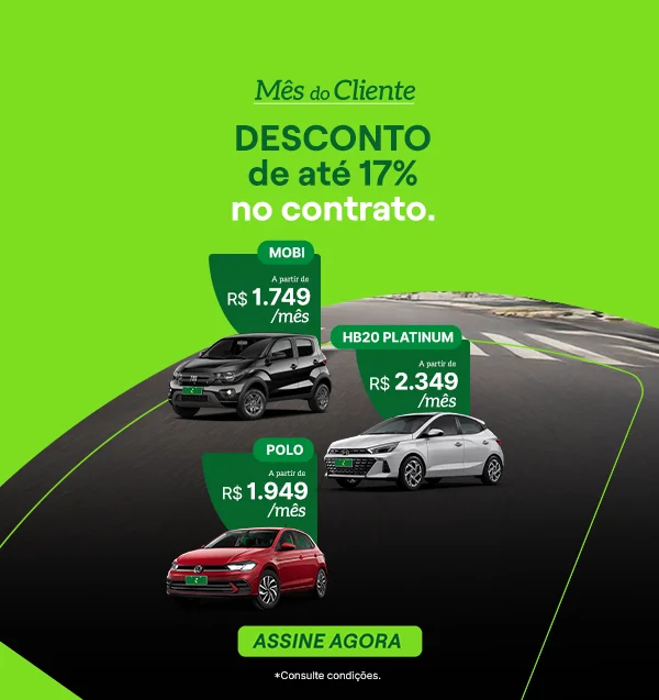 A solução mais completa de carro por assinatura do país