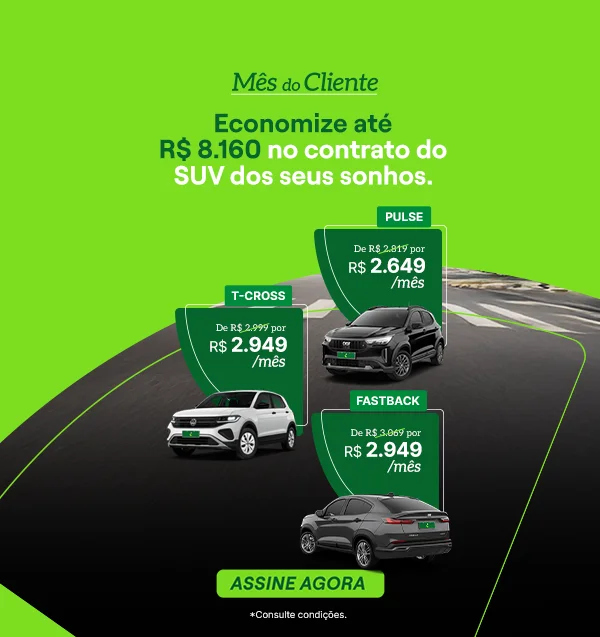 A solução mais completa de carro por assinatura do país