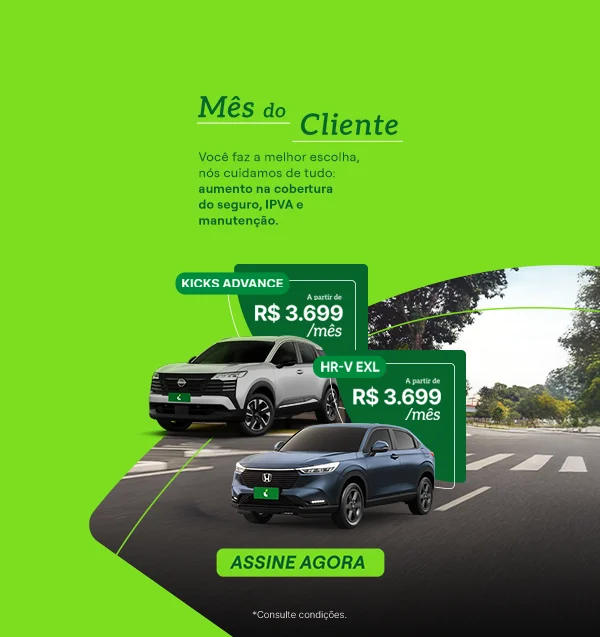 A solução mais completa de carro por assinatura do país